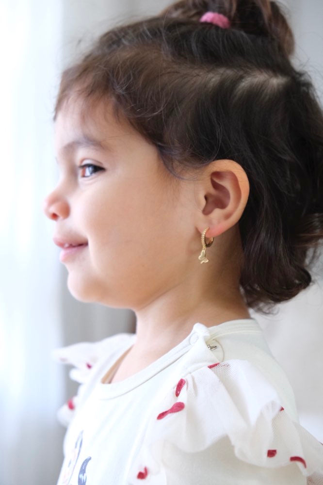 Kids hoop earrings gold