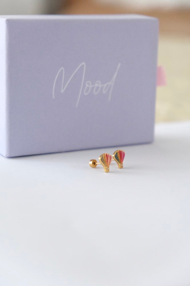 Kids Ballon Earring Stud 14k Gold Plated