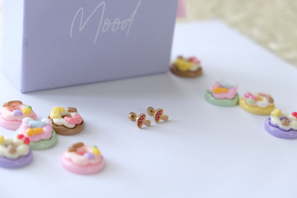 Stud Earrings Kids 14k Gold Plated